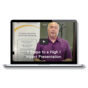 7 Steps to a High Impact Presentation – Video